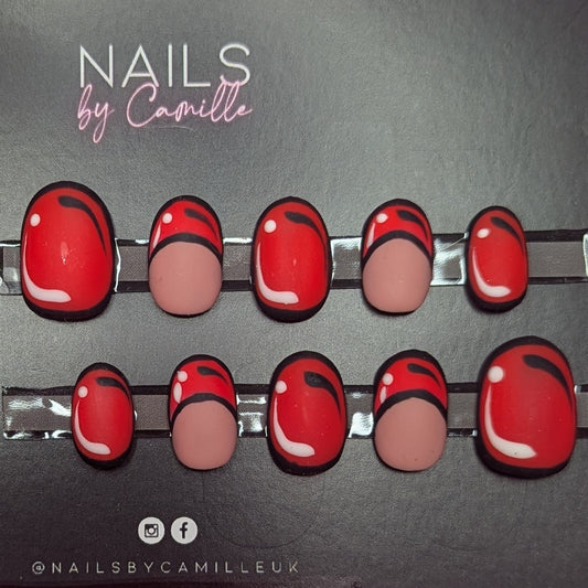 Red Comic Book Mani - Set of 10 Press-On Nails