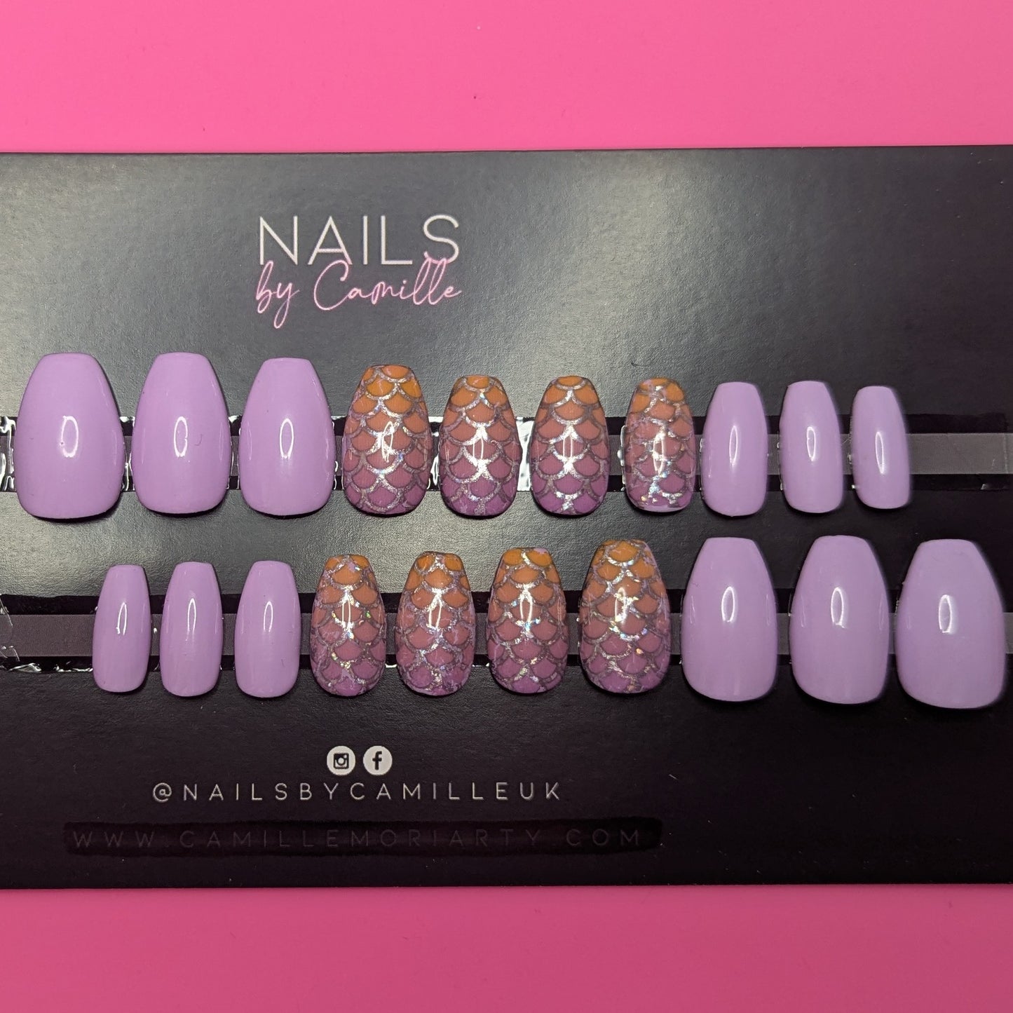 Lilac Ombre Mermaid - Set of 20 Press-On Nails